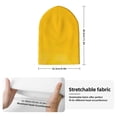 thumbnail image 2 of Pofeuu Yellow Lemon Print Beanie Hat for Men Women Knit Winter Hat Warm Cuffed Skull Beanie Slouchy Soft Unisex, 2 of 6