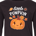 thumbnail image 4 of Inktastic Cute Little Pumpkin with Fall Leaves Long Sleeve Youth T-Shirt, 4 of 5