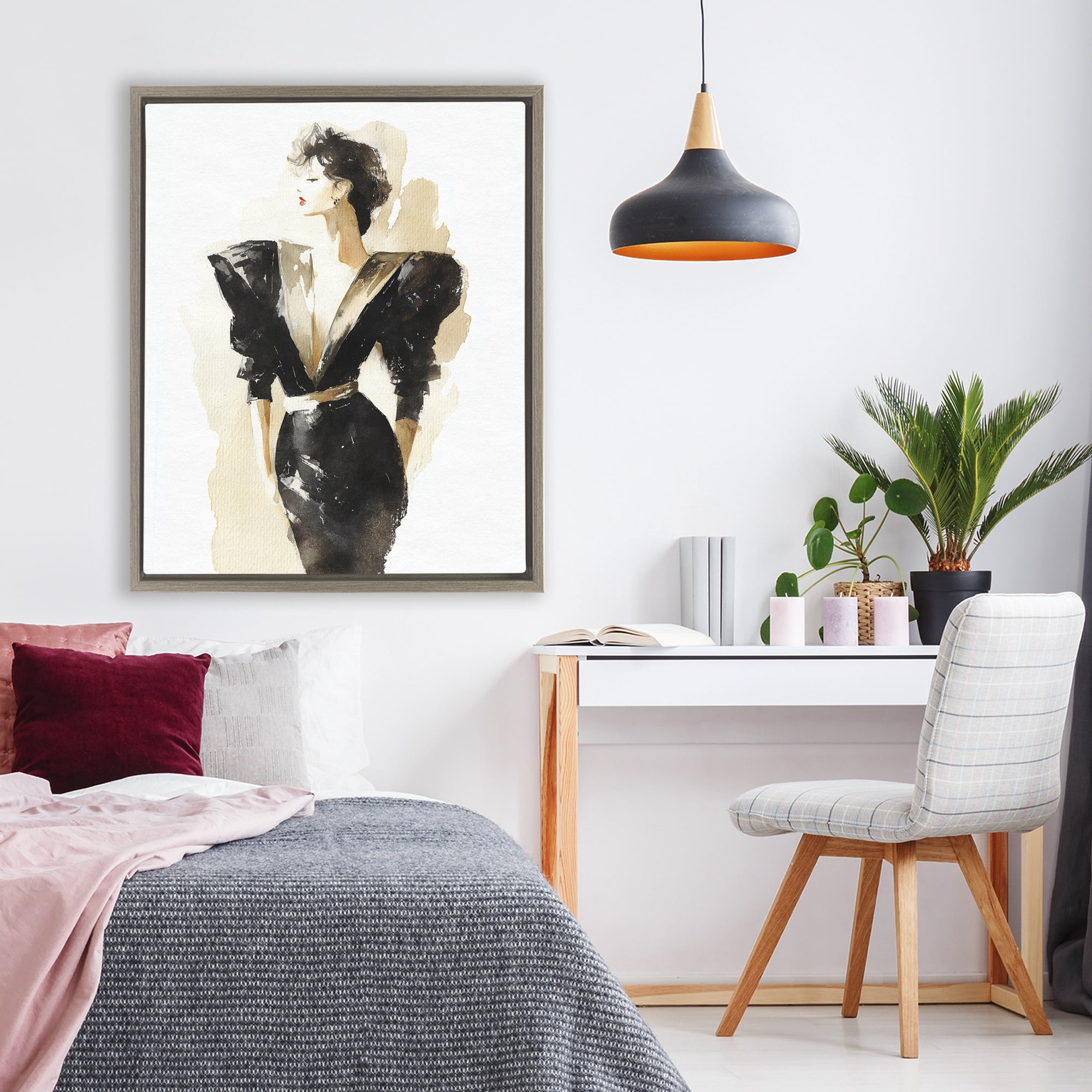 Stupell Industries Timeless Velvet Attitude Brown Framed Floater Canvas Wall Art, design by Svetlana Aleynikova