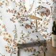 thumbnail image 5 of Sheer Curtains 72 inches Long, Floral Watercolor Style Khaki Flower Bud Leaves Light Filtering Sheer Window Curtains Rod Pocket Voile Drapes for Bedroom Living Room, 52"W x 72"L 2 Panels, 5 of 7