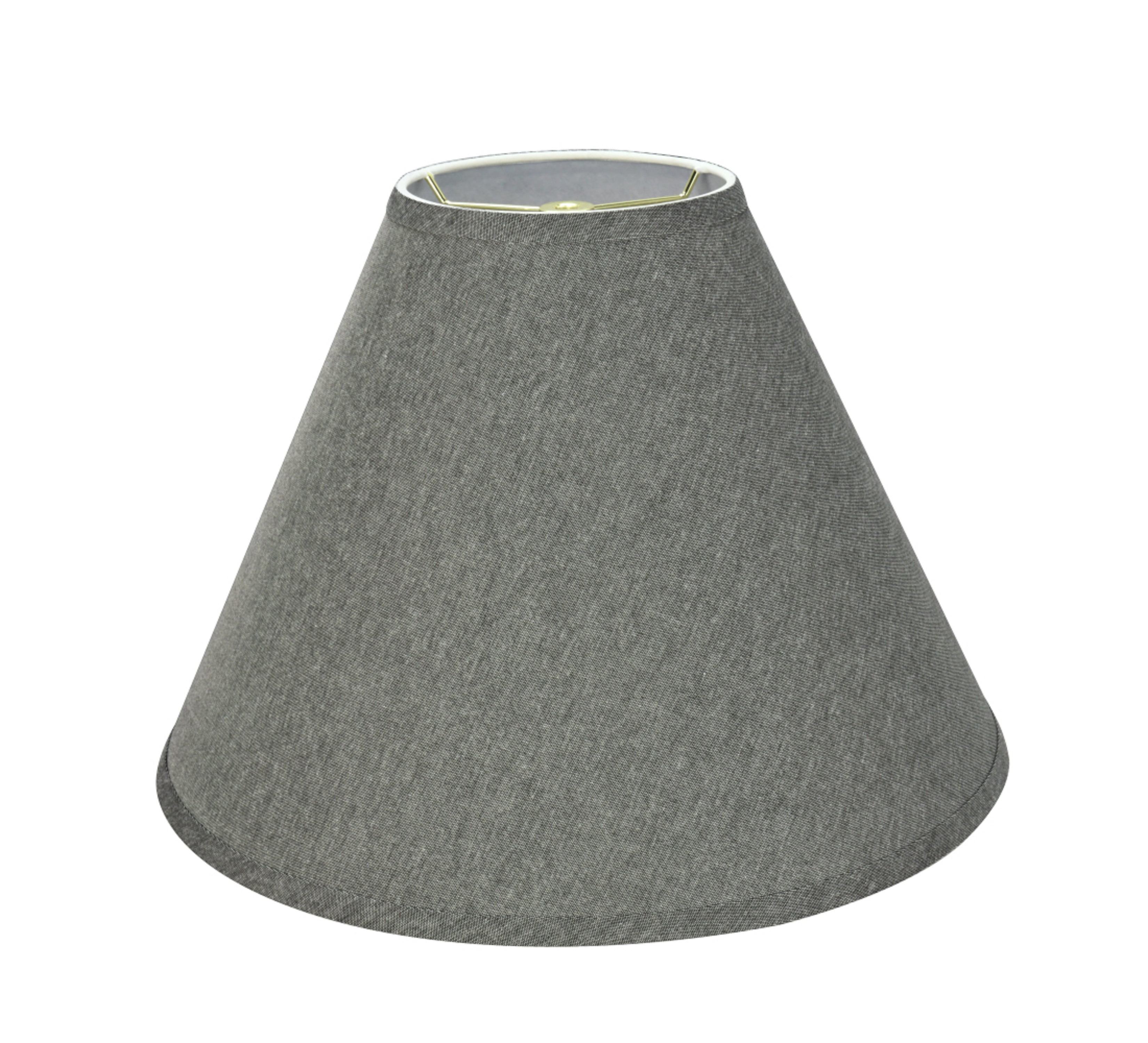 Aspen Creative 32268 Transitional Hardback Empire Shaped Spider Construction Lamp Shade in Grey, 16" wide (6" x 16" x 12")
