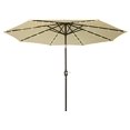 thumbnail image 1 of Trademark Innovations Deluxe Solar Powered LED Lighted Patio Umbrella, 9', Light Beige, 1 of 1