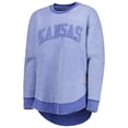 thumbnail image 2 of Women's Pressbox Royal Kansas Jayhawks Ponchoville Pullover Sweatshirt, 2 of 4