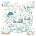thumbnail image 5 of 35pcs Friendly Narwhal Stickers Ocean Animal Stickers Cartoon PVC for Laptops Phones Notebooks, 5 of 9