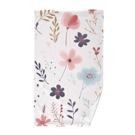 Floral Pink Cotton Face Towels Soft Hand Towel Absorbent Bathroom Towel for Kitchen Hotel Decoration