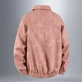 thumbnail image 7 of Faux Leather Coat For Men Lapel Front Zip Long Sleeve PU Outwear Stylish Casual Biker Jacket With Pockets (M, Pink), 7 of 7
