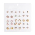 thumbnail image 1 of 15 pares de pendientes de flor para mujeres y niñas, preciosos para el trago, hipoalergénico, joyería para el cuerpo, jinwen pendientes corazones surtidos, 1 of 6