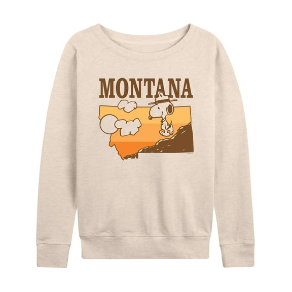 Peanuts - Snoopy Montana - Women's French Terry Pullover Sweatshirt