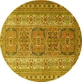thumbnail image 1 of Ahgly Company Indoor Round Persian Yellow Traditional Area Rugs, 5' Round, 1 of 4