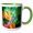 Green/White, variant on 3drose, Tropic Bird of Paradise with Lizard, 11oz Mug