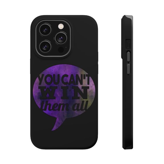 DistinctInk Tough Case for Apple iPhone 15 PRO (6.1" Screen), Compatible with MagSafe Charging - Can't Win Them All