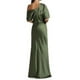 thumbnail image 2 of Vestido Namirate para la madre de la novia, talla grande, negro satinado, 2 of 7