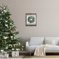 thumbnail image 2 of Stupell Industries Merry Christmas Tartan Wreath Graphic Art Luster Gray Floating Framed Canvas Print Wall Art, Design by Elizabeth Tyndall, 2 of 6