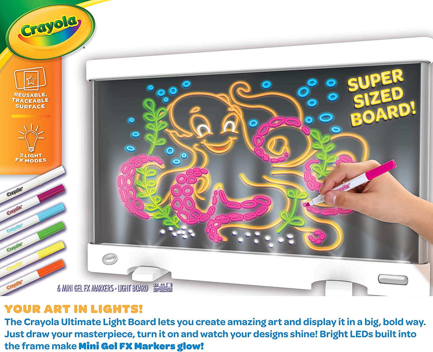 9 Gift for Kids Drawing Tablet 8 7 Crayola Ultimate Light Board Age 6