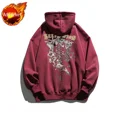 thumbnail image 3 of Sudadera con capucha estampada para hombre, de algodón, estilo Harajuku, novedosa y estética, de alta calidad, de lujo, cálida, para hombre, 3 of 5