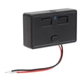 thumbnail image 2 of Car Dual USB Charger Socket, Fast Charge RV USB Power Outlet ABS Black Waterproof With ON/OFF Switch For 12-24V Cars, 2 of 8