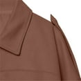 thumbnail image 4 of Breezora Womens Cropped Faux Suede Motorcycle Jacket Notched Lapel Long Sleeve Y2K Style Zip Front Outerwear Coat S Size Brown, 4 of 6