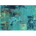 thumbnail image 1 of Ahgly Company Indoor Rectangle Oriental Turquoise Blue Industrial Area Rugs, 2' x 5', 1 of 4