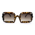 thumbnail image 3 of Runway Razor Blade Shape Plastic Narrow Rectangle Sunglasses Tortoise Brown, 3 of 4