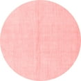 thumbnail image 1 of Ahgly Company Indoor Round Solid Red Modern Area Rugs, 6' Round, 1 of 4