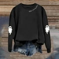 thumbnail image 5 of XIAONU Sweatshirts For Womens Halloween Cute Ghost Long Sleeve Printed Tops Pleasure Baggy Crewneck Pullover Sweatshirt, 5 of 5