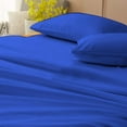 thumbnail image 3 of D.N.G. BEDDINGS Luxury 4 Piece Sheet Set with 12 Inch Deep Pocket 800 Thread Count 100% Egyptian Cotton Solid Royal Blue Color King Size, 3 of 4