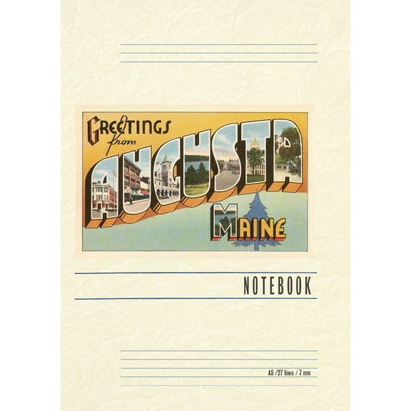 Vintage Lined Notebook Greetings from Augusta, (Paperback)