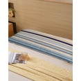 thumbnail image 6 of Blue Beige Striped Body Pillow Cover, Pillowcase Protectors with Zipper, Breathable Decorative Throw Pillow Case Cover, Boho Colorful Rainbow Abstract Stripes Pillow Shams for Couch Sofa 20x60Inch, 6 of 8