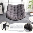 thumbnail image 5 of UHOMEPRO Hammock Chair Swing, Comfy Hanging Rope Swing Chair with Waterproof Cushion, Cotton Swivel Hammock Chair Swing Seat with Anti-Slip Safety Rings for Yard Bedroom Patio Porch Outdoor, Gray, 5 of 9