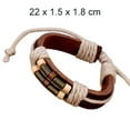thumbnail image 6 of AYYUFE Bracelet Multilayer Punk Style Faux Leather Unisex Braided Bracelet for Party Faux Leather,Alloy Black, 6 of 8