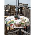 thumbnail image 2 of Outdoor Tablecloth with Umbrella Hole Zipper Spring Easter Round Tablecloth 60" Waterproof Table Cloth Country Bunny Chick Floral Butterflies Watercolor Patio Table Cover Tablecloths for Picnic, 2 of 8