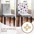 thumbnail image 5 of Independence Day Stars Chair Covers Set of 4 Red Blue American Flag Stripe Star Patriotic Chair Back Covers Stretch Removable Washable Slipcovers Protector for Dining Room Kitchen Party Decor, 5 of 5