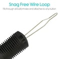 thumbnail image 3 of LEEYNEER Elderly Buttoner Jeans Button Hook Buttons Zipper Pull Tool Black 18.4*3.2cm 2 Pcs, 3 of 6
