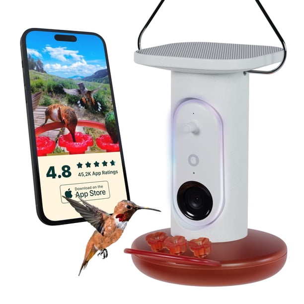 Comedero Smart Solar Pro para colibríes con cámara Bird Buddy