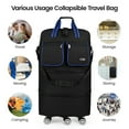 thumbnail image 4 of 40" Expandable Foldable Luggage Bag,Collapsible Suitcases with Wheels,Lightweight Rolling Duffle Bag for Travel, Moving, Home Storage, Blue/Trim, MEX, 4 of 9