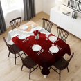 thumbnail image 6 of Red Coastal Beach Table Cloth Waterproof Tablecloths, Farmhouse Abstract Ocean Waves Striped Tablecloth Dining Table Cover for Kitchen Party Tabletop Outdoor, Rectangle Tablecloth 54x108 Inch, 6 of 9