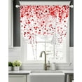 thumbnail image 5 of Red Polka Dot Tie Up Curtains for Window, Thermal Insulated Balloon Shade Adjustable Rod Pocket Curtains Valance Panels for Kitchen Bathroom Cafe 52 x 45 Abstract Modern Art Dots Watercolor, 5 of 6