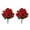 red, variant on 2 Pack Artificial Begonia Tree Plants, Faux Flower with Spike, UV Resistant Fake Floral Blooming Bush for Indoor Outdoor Wedding Front Door Porch Garden Backyard Garden
