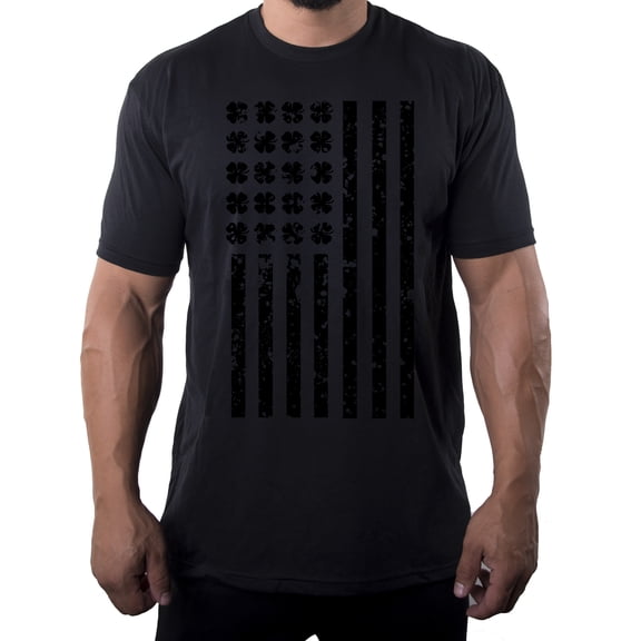 Black American Flag T-shirt, Men's St Patrick's Day Shirts, Party T-shirts