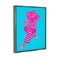 thumbnail image 4 of Stupell Industries Stripe Pattern Pop Style Fashion Woman Sitting Graphic Art Luster Gray Floating Framed Canvas Print Wall Art, Design by Amelia Noyes, 4 of 5