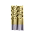 thumbnail image 4 of 1/4” Titanium Coated Twist Drill Bit Set, High Speed Steel Jobber Length Drill, Split Point, 10PCS (For Wood, Plastic and Metal ), 4 of 5
