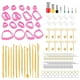 thumbnail image 2 of Cortadores de arcilla Macarena de 118 para Joyería de arcilla polimérica cortadores de pendientes de arcilla Plástica rosa, 2 of 8