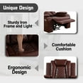 thumbnail image 4 of PonLiving Leather Power Recliner Sofa Set with LED Lights and USB Chargers - Burgundy Leather Living Room Furniture Set SOFA+LOVESEAT, 4 of 6