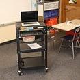thumbnail image 2 of Pearington AV Presentation Cart Stand for Video Projector, TV, Laptop Computers, Printers, Metal Construction Rolling Storage Cart with Adjustable She, 2 of 2