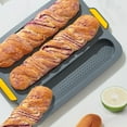 thumbnail image 6 of Baking Pan Silica Gel Extra Large Baguette Mold Three Grids Non-Stick Baking Tool for Dessert Cake Bread JASKFLY, 6 of 8