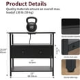 thumbnail image 2 of 2 Sets 27 inch Nightstand Side Table with 1 Layer of Wooden Drawers，Nightstand with Charging Station,End Bedside Table with USB Ports and Outlets (2 Pack, Black), 2 of 11