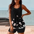 thumbnail image 2 of nerohusy Womens Tankini New for 2024,Tankini Swimsuits for Women Two Piece Tummy Control Blouson Tankini Top Sporty Boy Shorts Tropical Graphic Swimwear Multicolor, 2 of 6