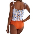 thumbnail image 5 of Xuanfei Women Plants Graphic High Waist Adjustable Strap Two-Piece Swimsuit, 5 of 7