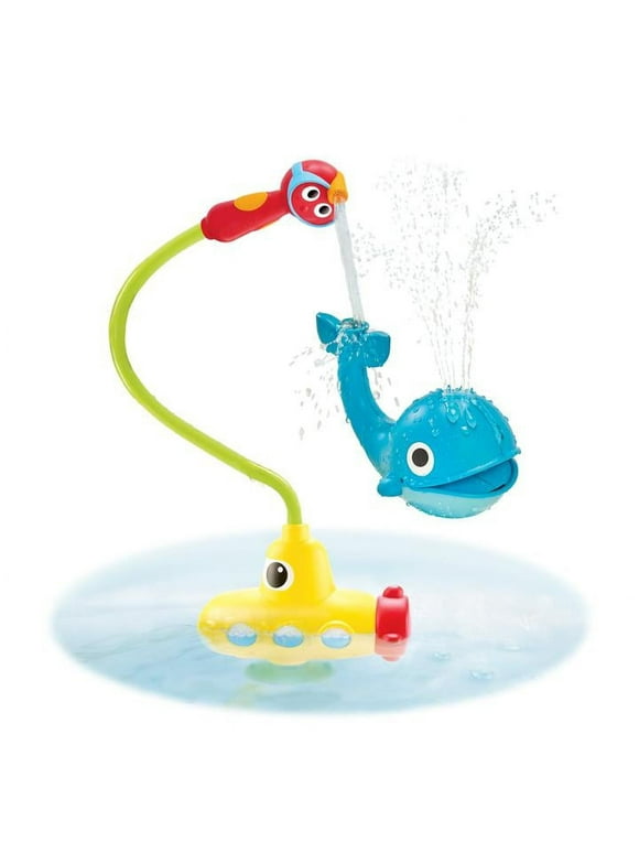 Yookidoo Baby Bathtime Toy - Submarine Spray Whale - Battery Operated Toddler Water Pump with Easy to Grip Hand Shower