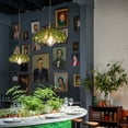 thumbnail image 4 of Arturesthome Vintage Green Copper Glass Chandelier Adjustable Pendant Light, 4 of 13
